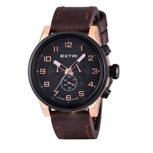 Image of Extreme IP rosa forgyldt rustfri stål Miyota OS20 quartz med chronograph Herre ur fra EXTRI, X3001-D